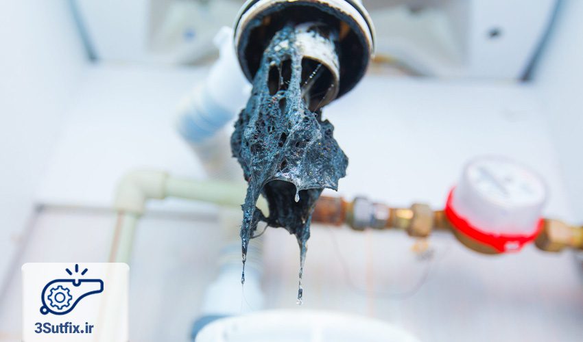 5. بسته بودن مسیر فاضلاب